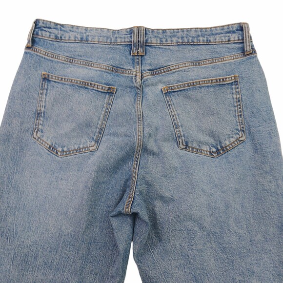 ON 34TH Jeans Womens 14W Blue Straight Leg Stretch Raw Hem Cotton Blend Denim - Picture 5 of 9